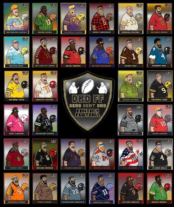 One NFT of each team from the DBD NFGL Collection Season 1